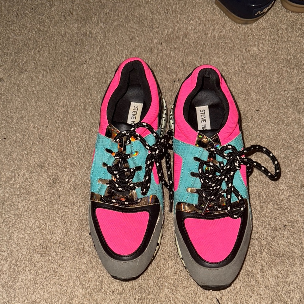 Steve Madden Women's Pink and Blue Sneakers